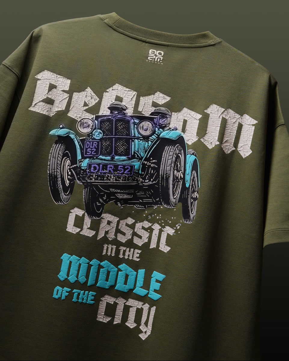 Modern Vintage Tee – Moss Green