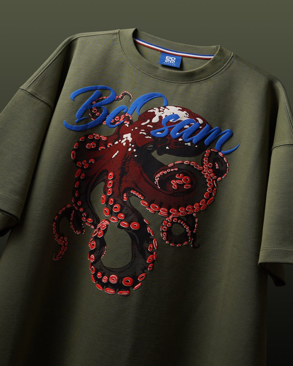 Octopus Elite Tee – Moss Green