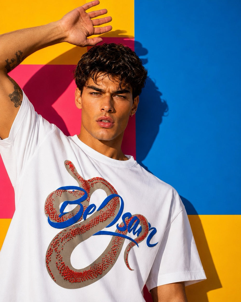 Hiss & Twist Tee - Pearl White