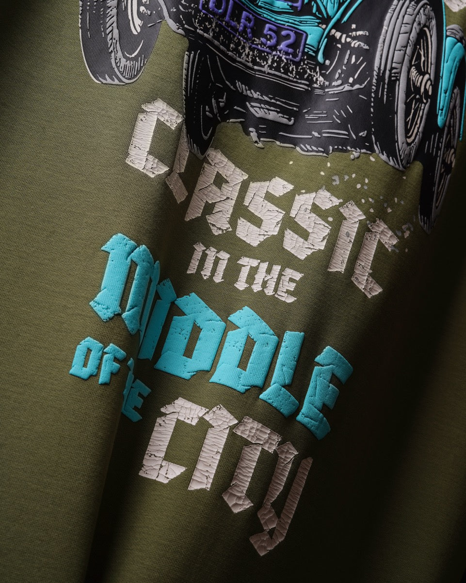 Modern Vintage Tee – Moss Green