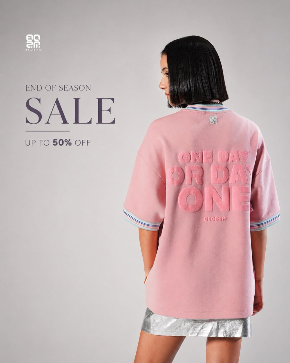 Day One Crew Tee – Candy Pink