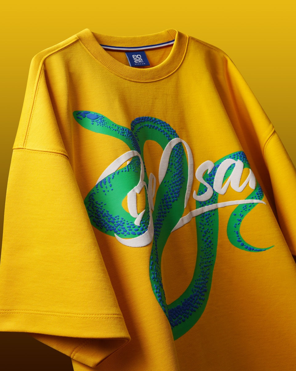 Hiss & Twist Tee - Gold Fusion