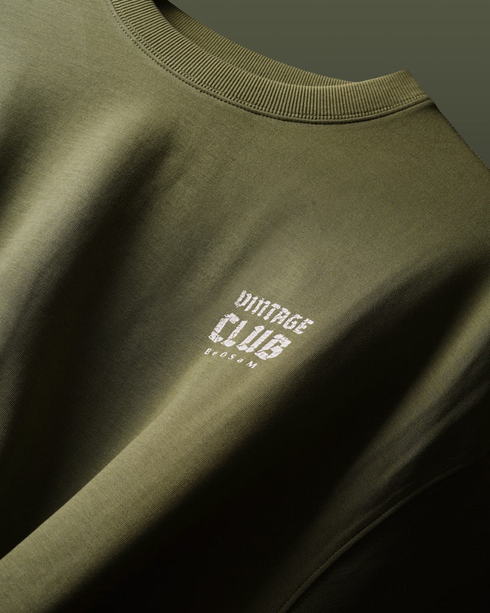 Modern Vintage Tee – Moss Green