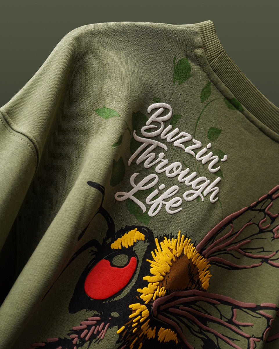 Bee Buzzin’  – Moss Green