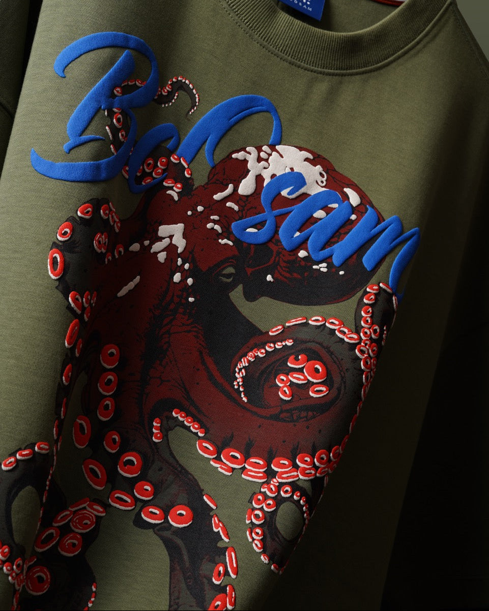 Octopus Elite Tee – Moss Green