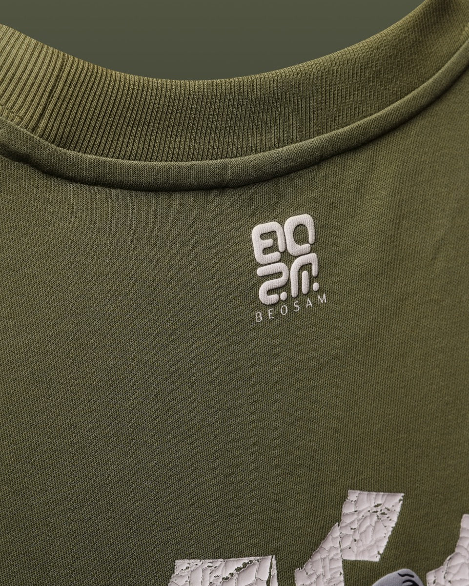 Modern Vintage Tee – Moss Green