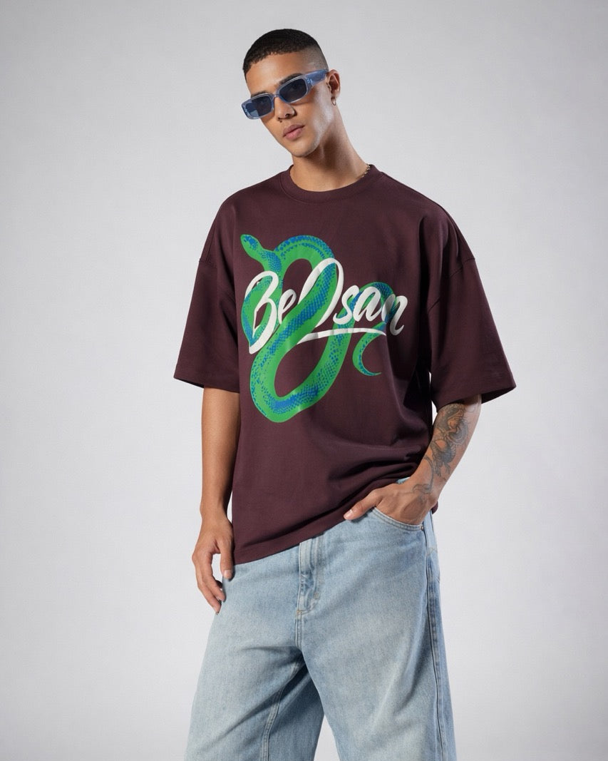 Hiss & Twist Tee - Wine