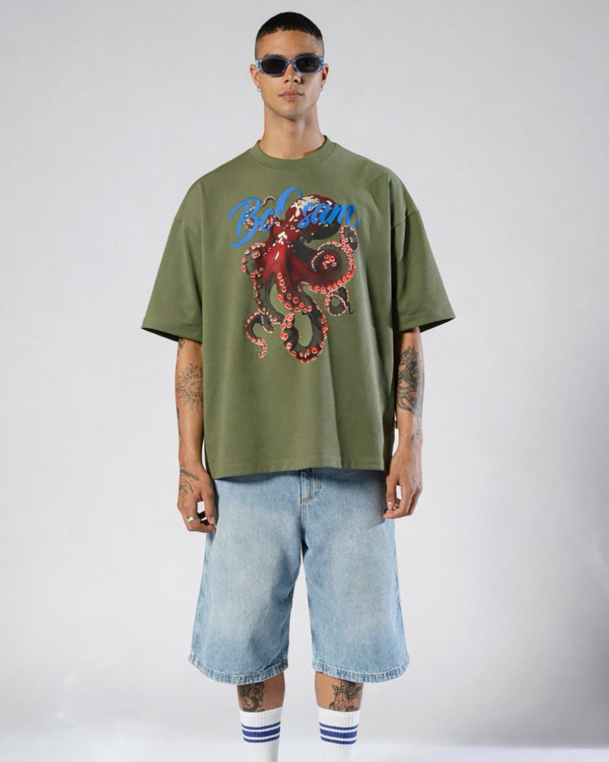 Octopus Elite Tee – Moss Green