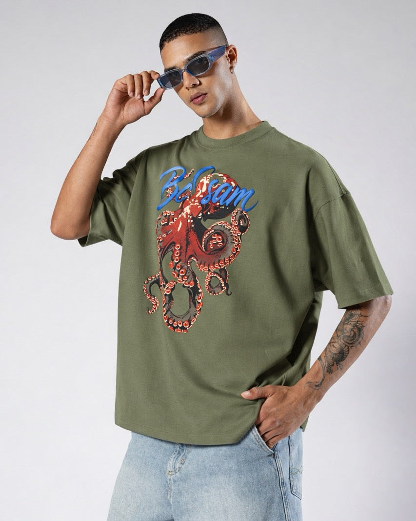 Octopus Elite Tee – Moss Green