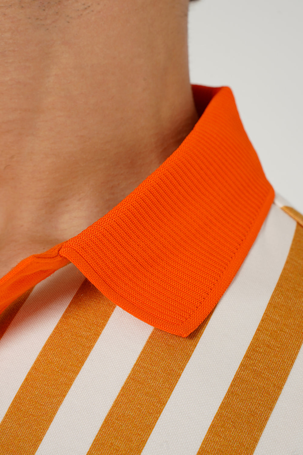 Floral Stripes Polo – Sand Dusk