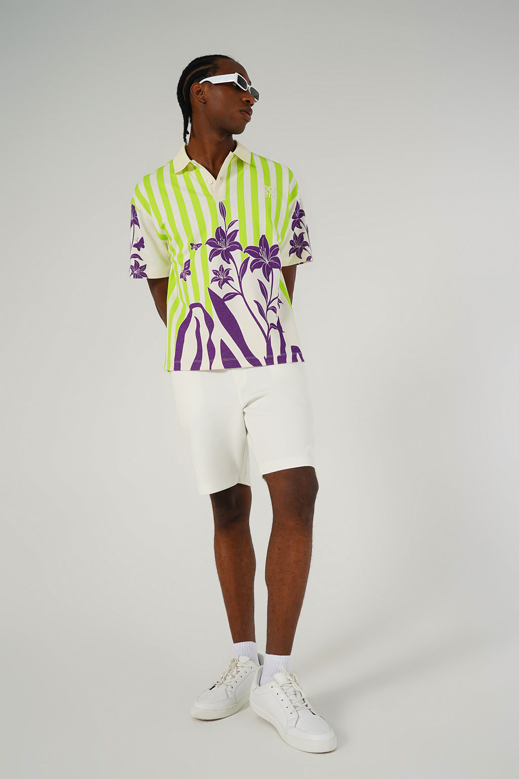 Floral Stripes Polo – Jungle Bloom