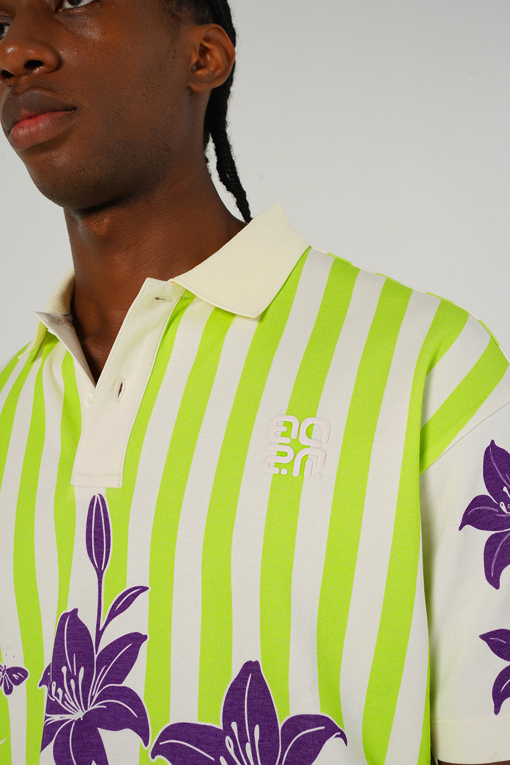 Floral Stripes Polo – Jungle Bloom