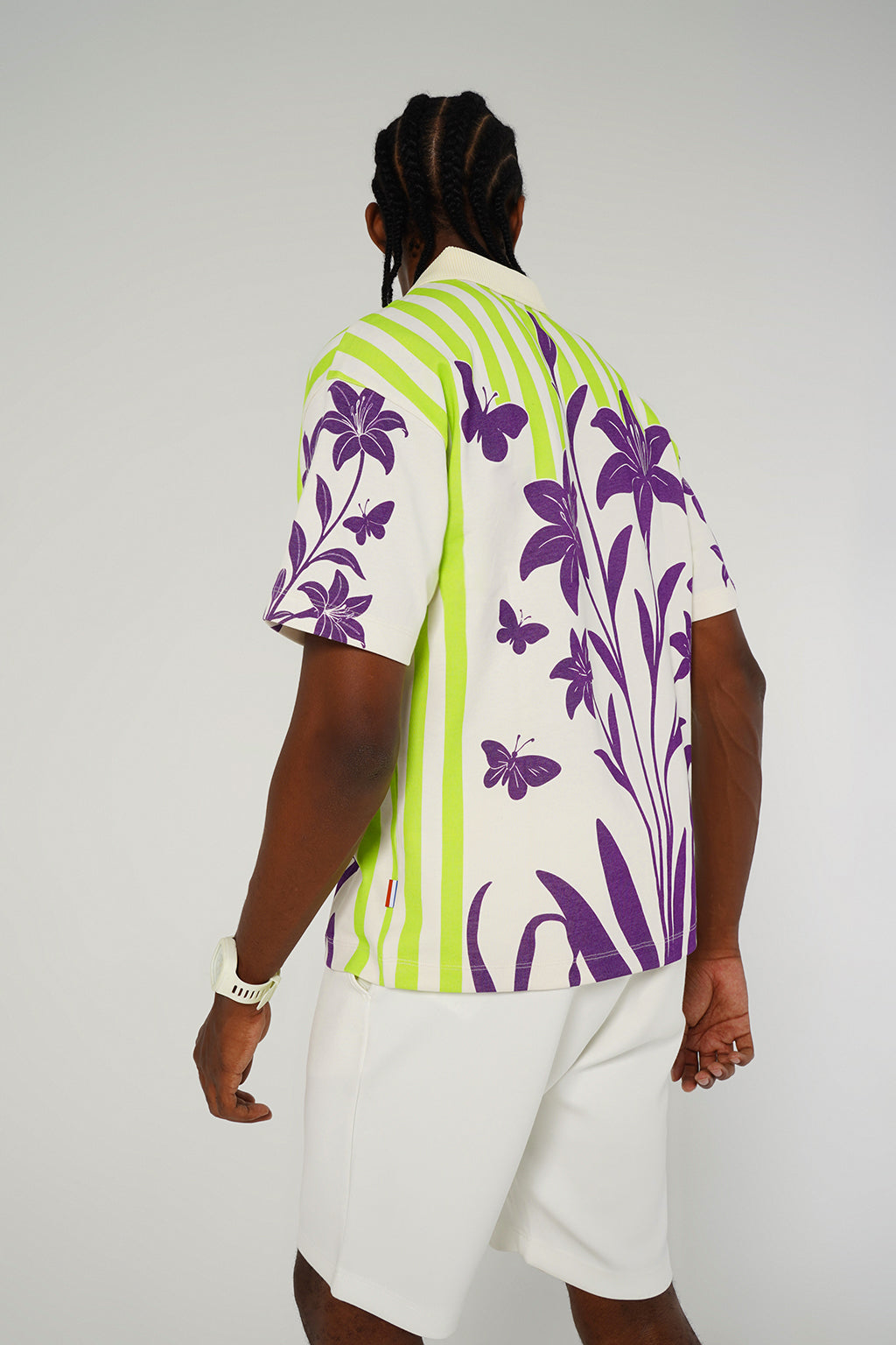 Floral Stripes Polo – Jungle Bloom