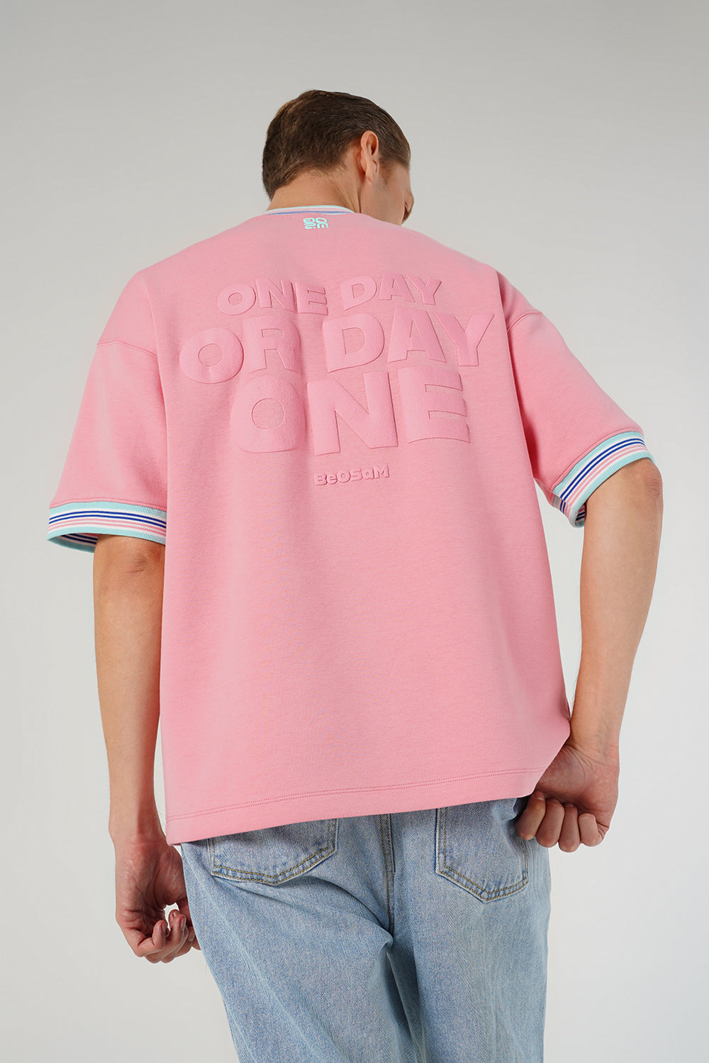 Day One Crew Tee – Candy Pink