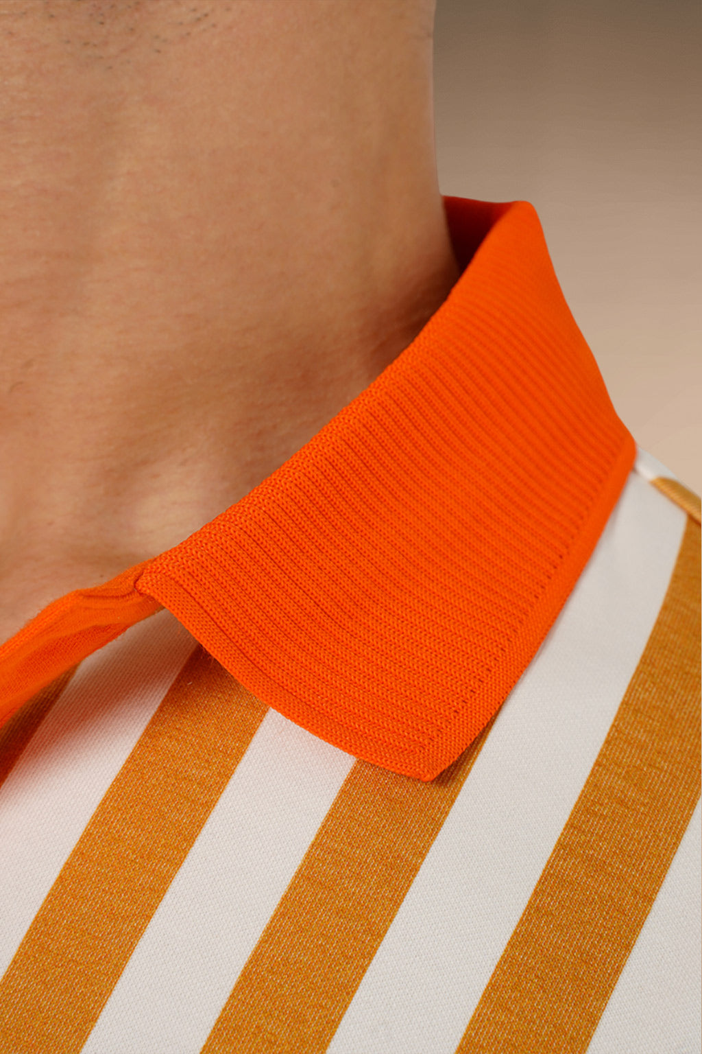Floral Stripes Polo – Sand Dusk