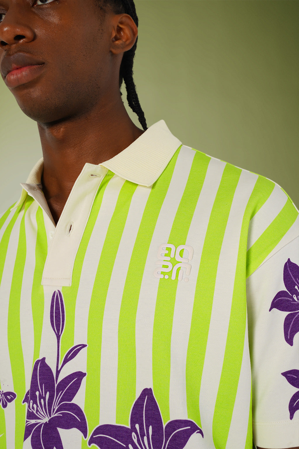 Floral Stripes Polo – Jungle Bloom