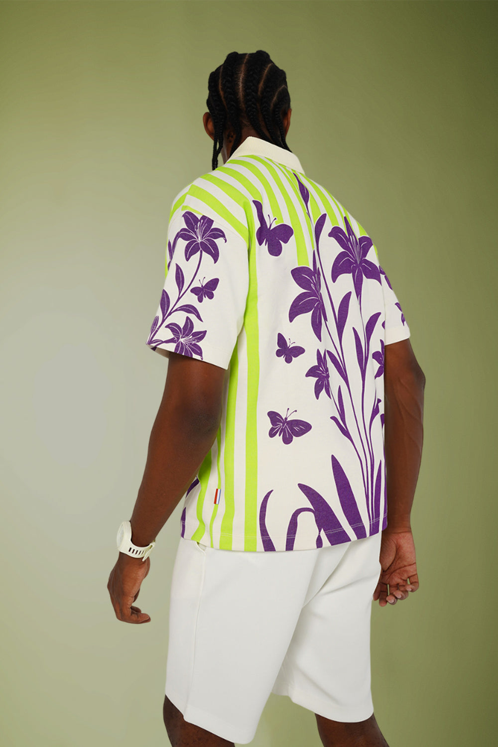 Floral Stripes Polo – Jungle Bloom