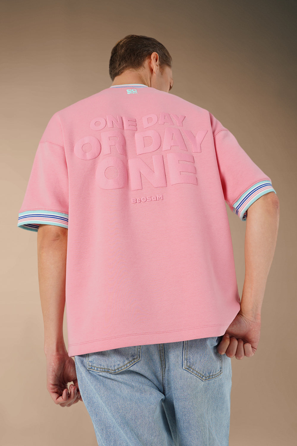 Day One Crew Tee – Candy Pink