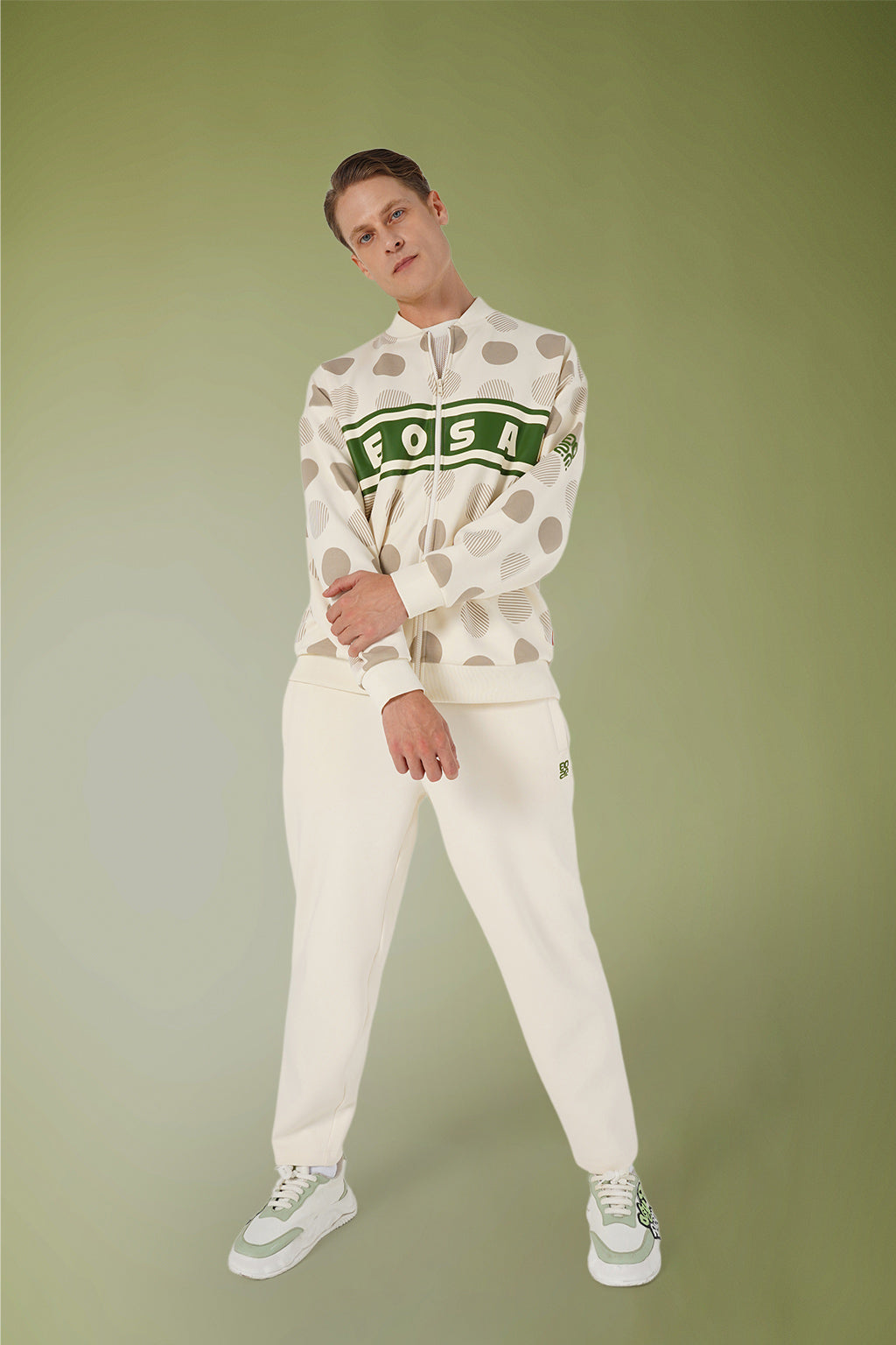 BeOsam Polka Dot Bomber Jacket