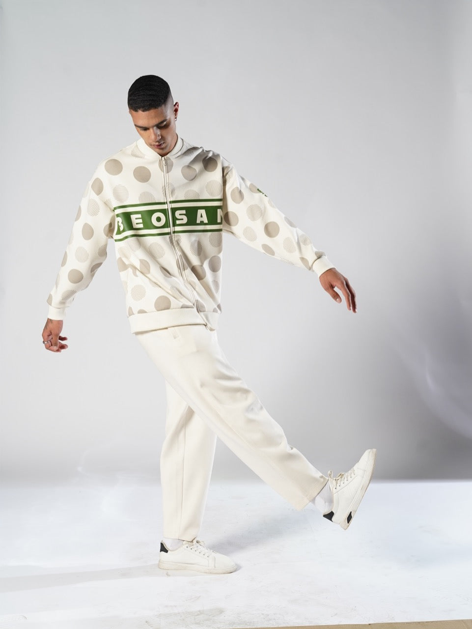 BeOsam Polka Dot Bomber Jacket