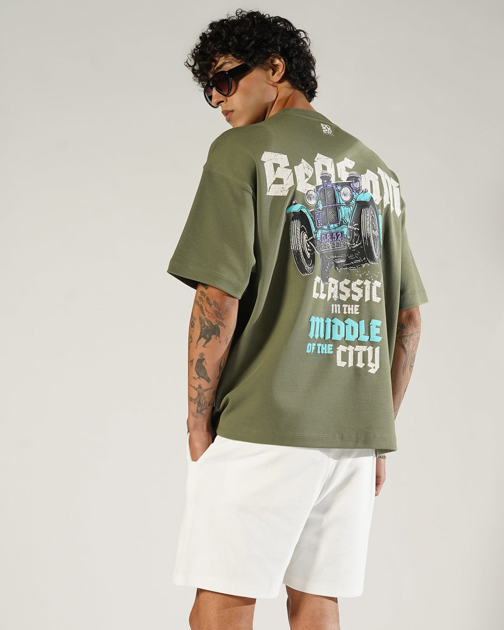 Modern Vintage Tee – Moss Green