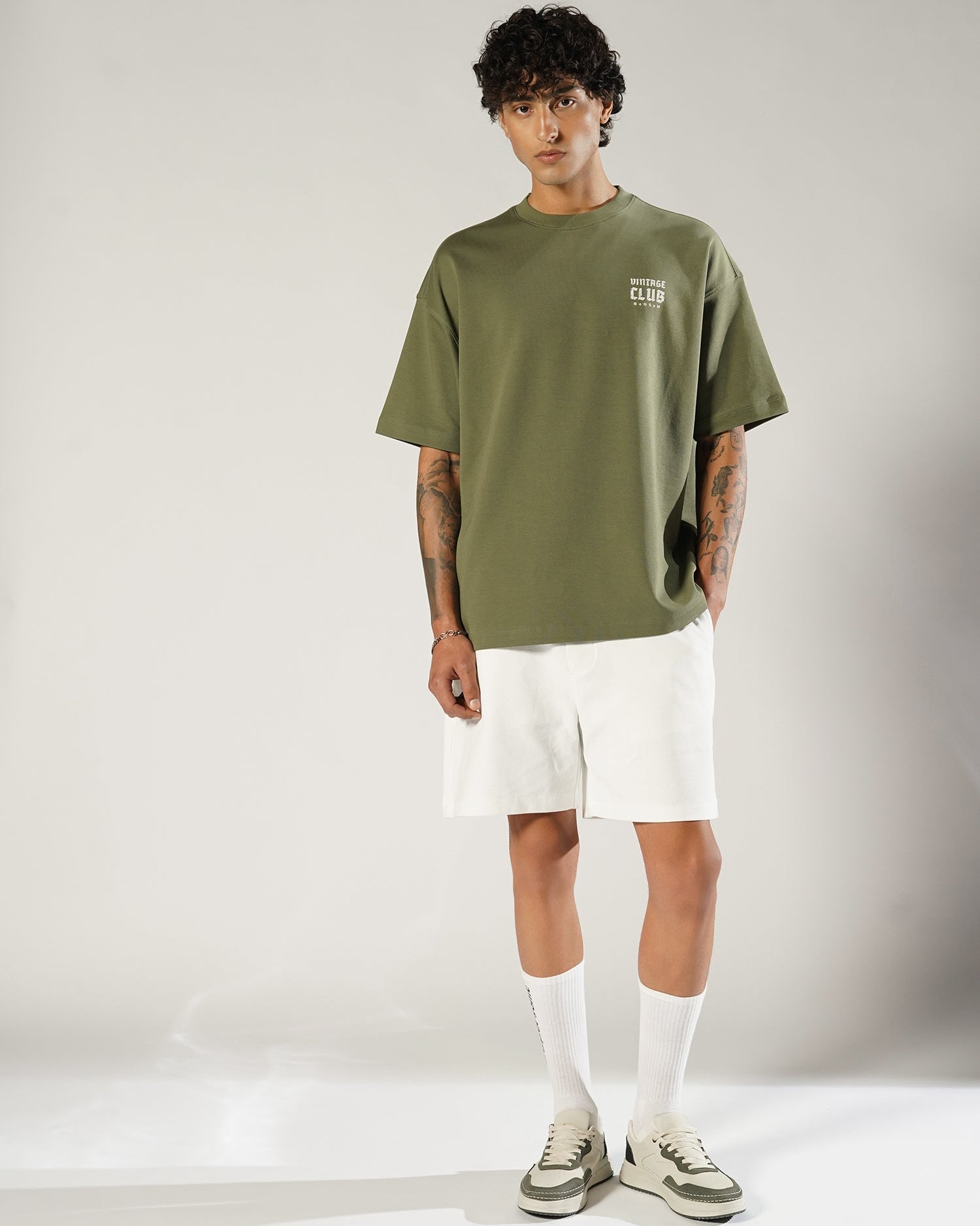 Modern Vintage Tee – Moss Green