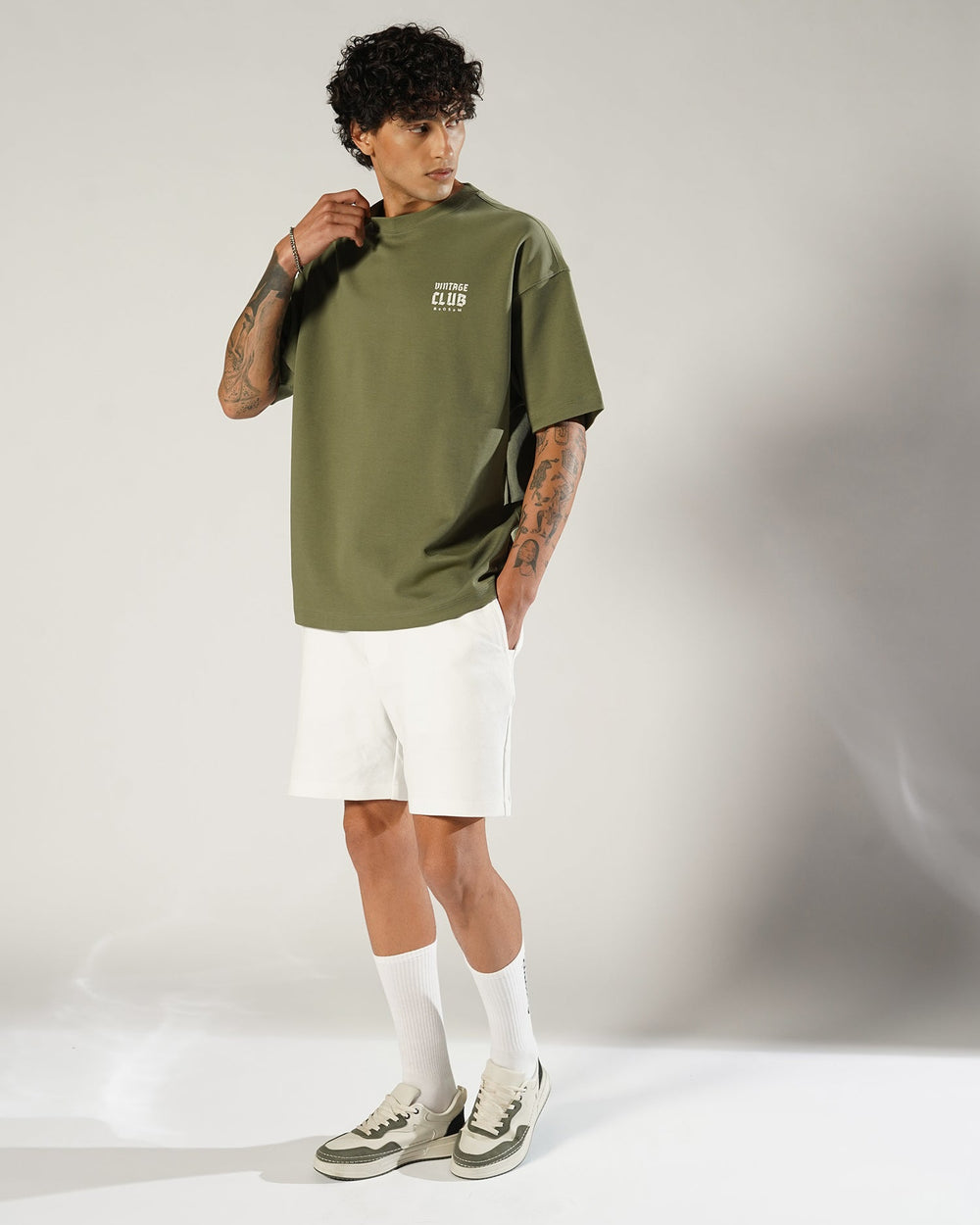 Modern Vintage Tee – Moss Green