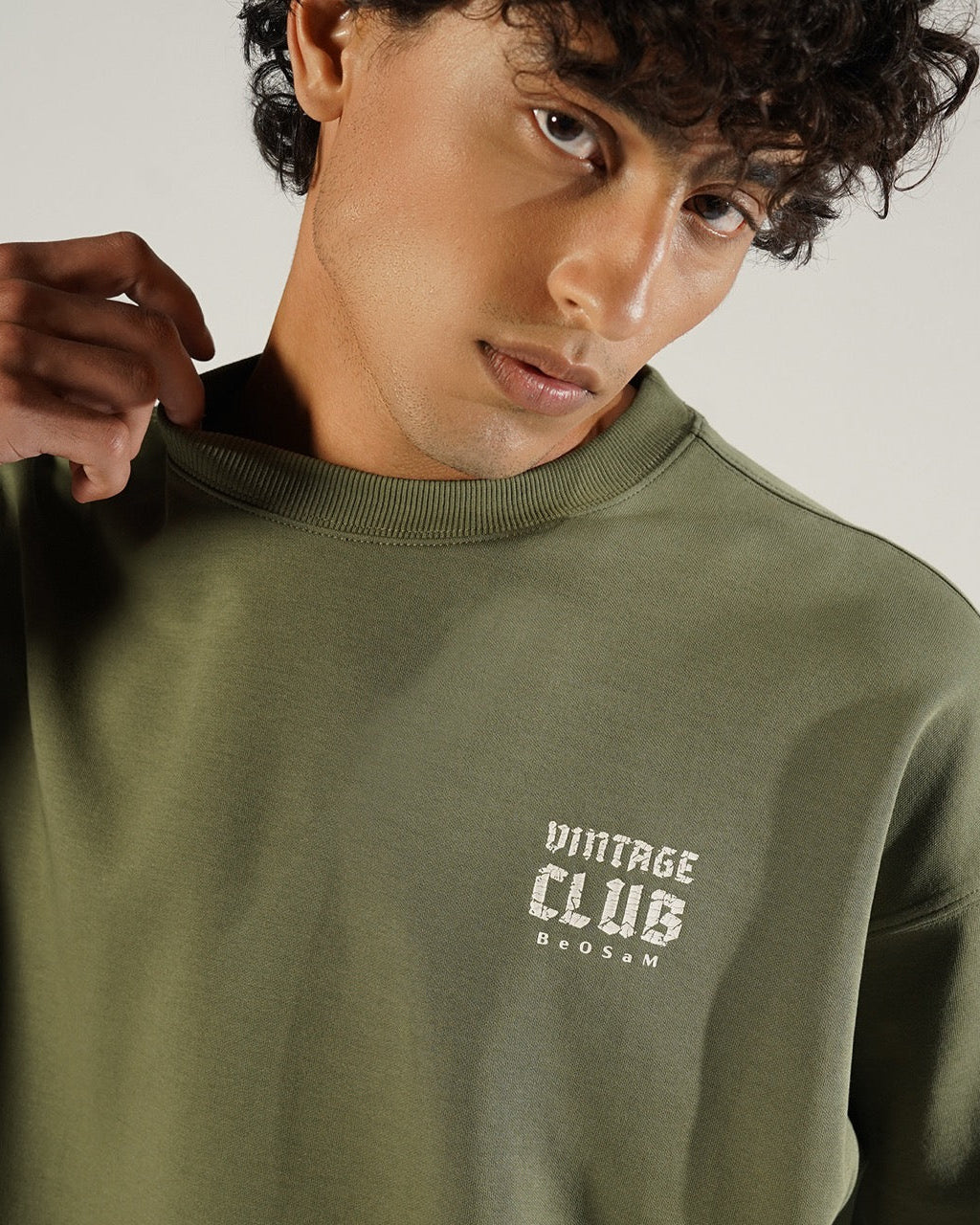 Modern Vintage Tee – Moss Green