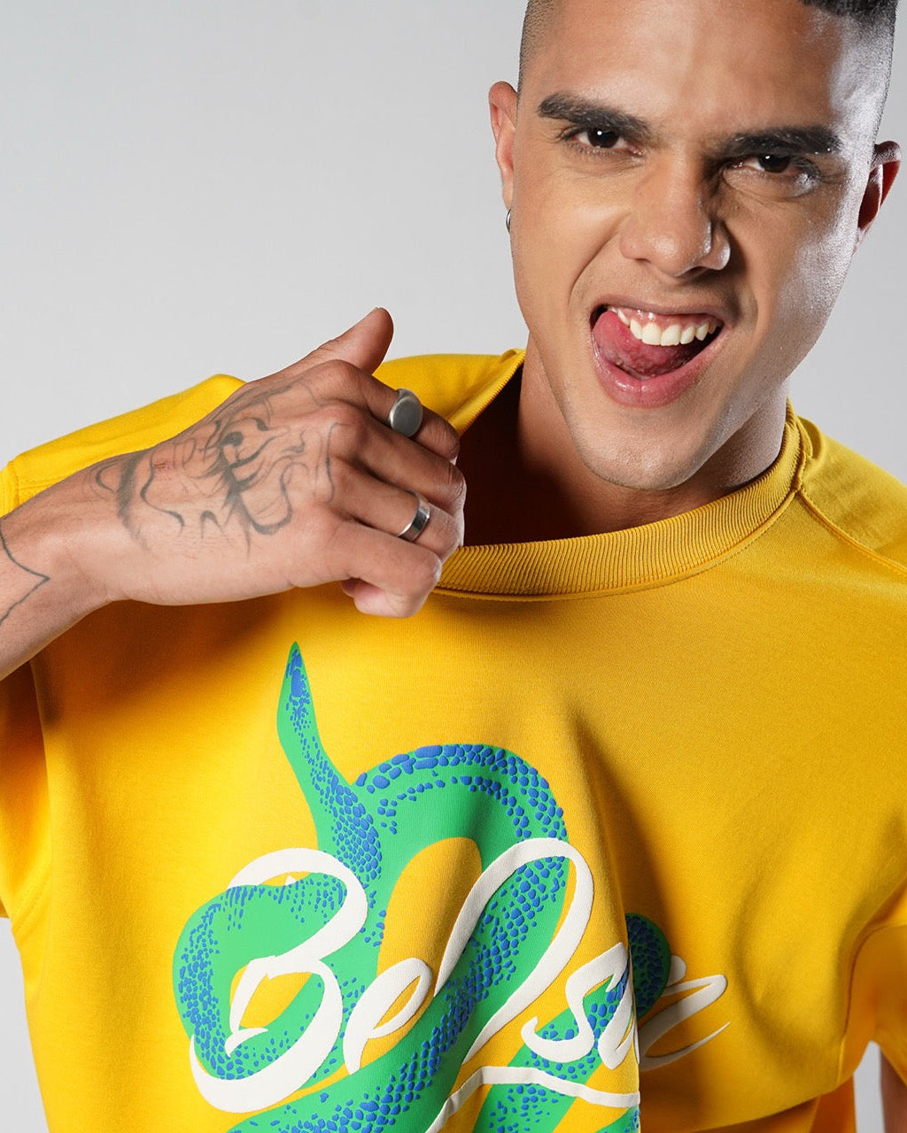 Hiss & Twist Tee - Gold Fusion