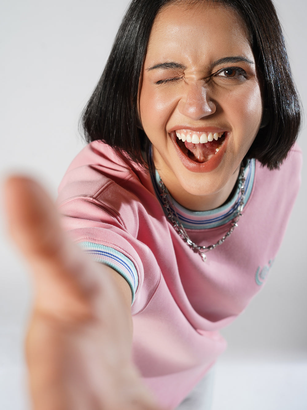 Day One Crew Tee – Candy Pink