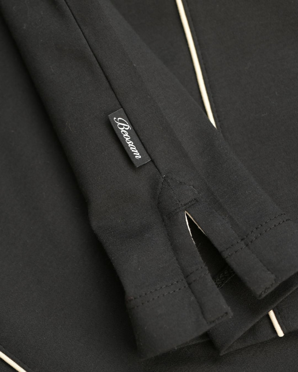 Contour Zip Polo – Midnight Black