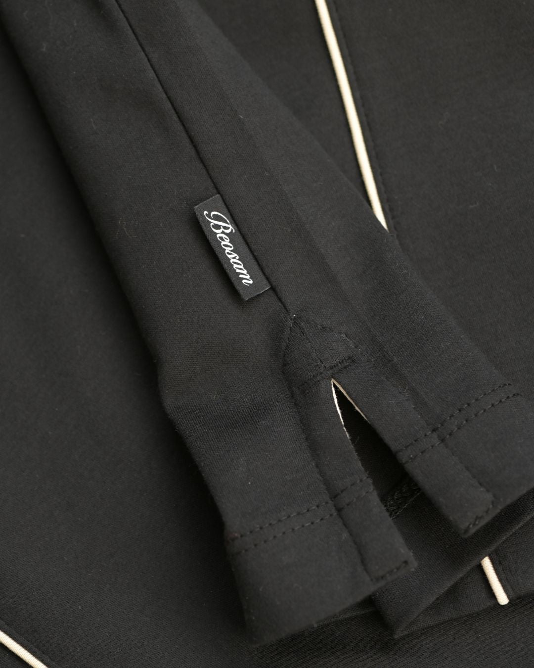 Contour Zip Polo – Midnight Black