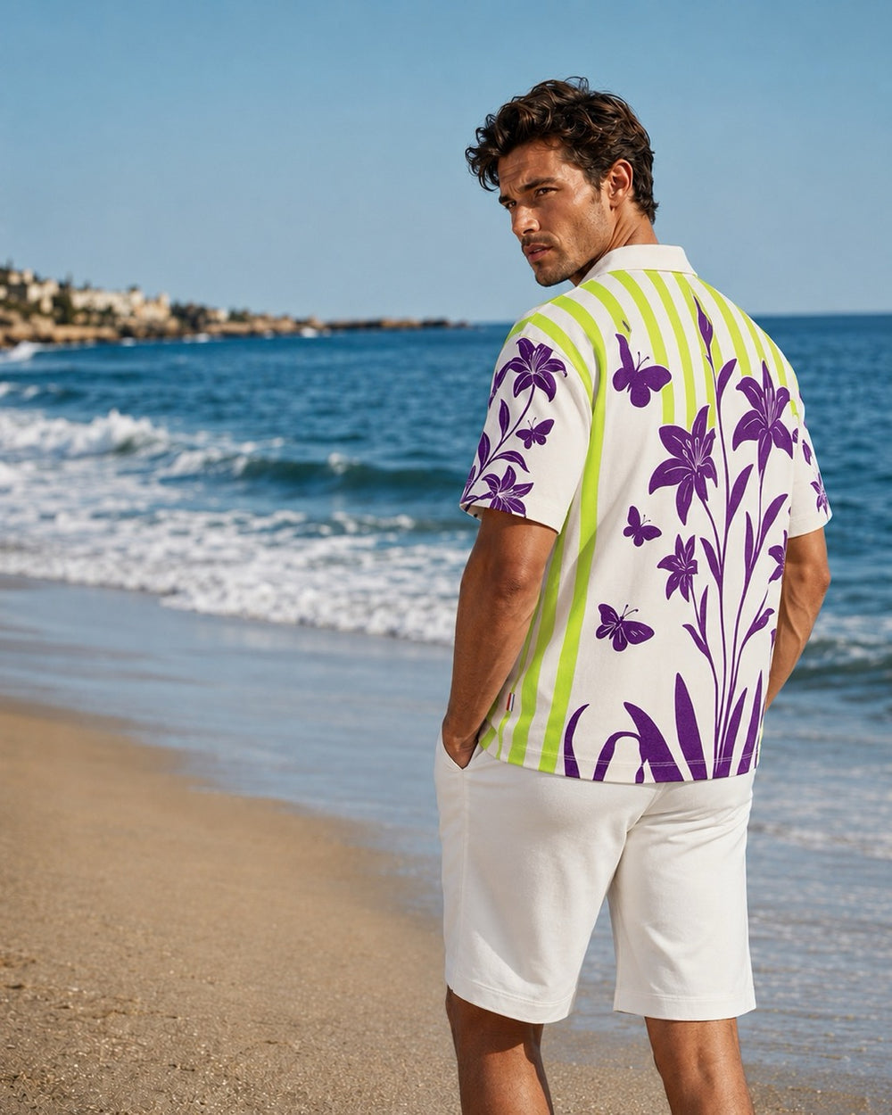 Floral Stripes Polo – Jungle Bloom