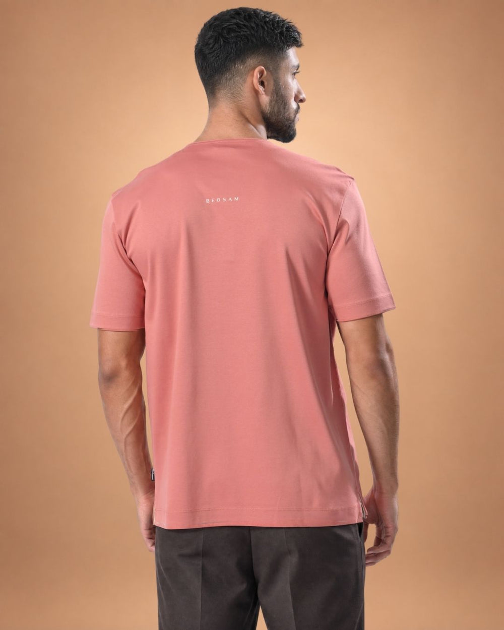 Signature Henley Tee – Dusty Coral