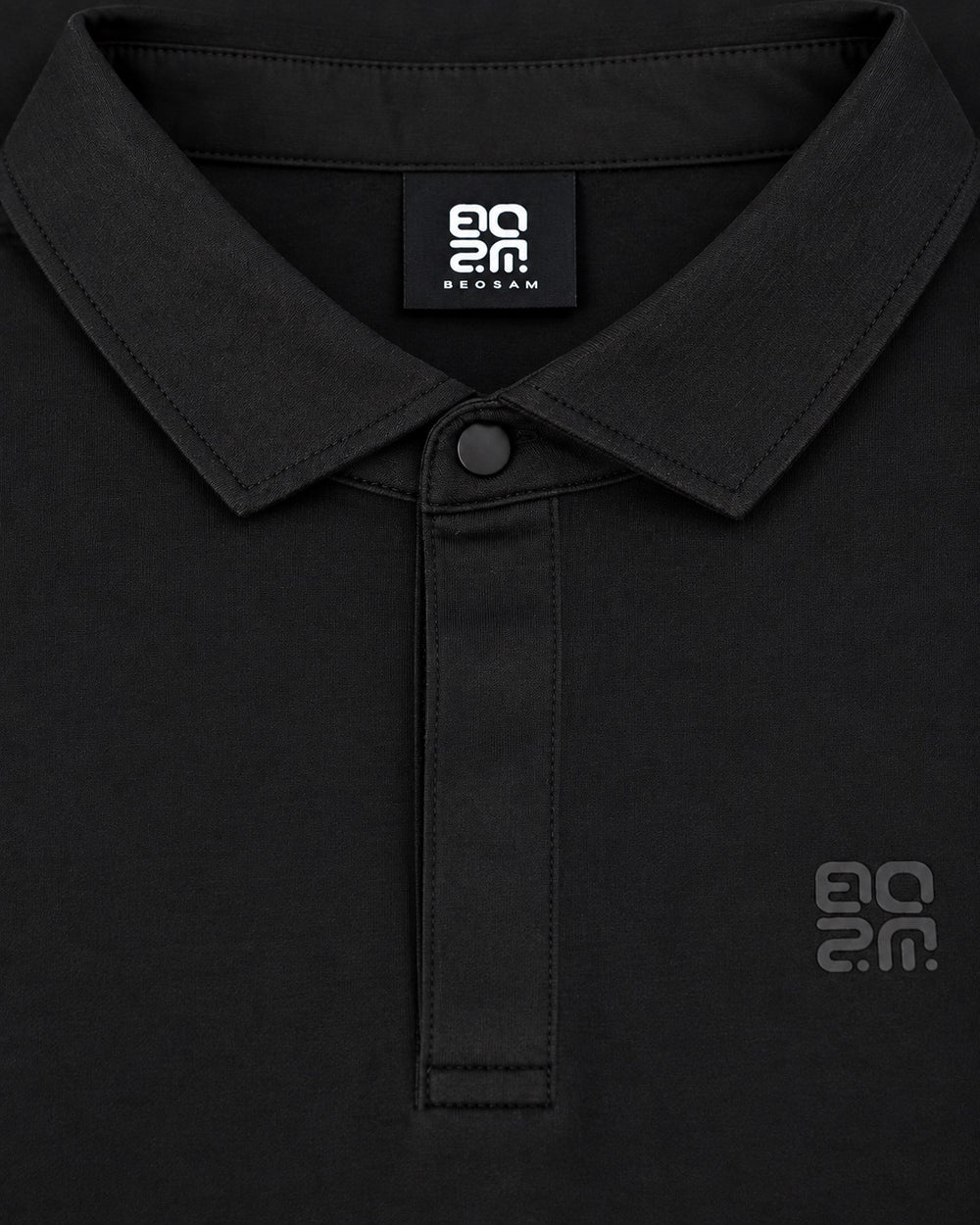 Twin Stripe Polo – Midnight Black