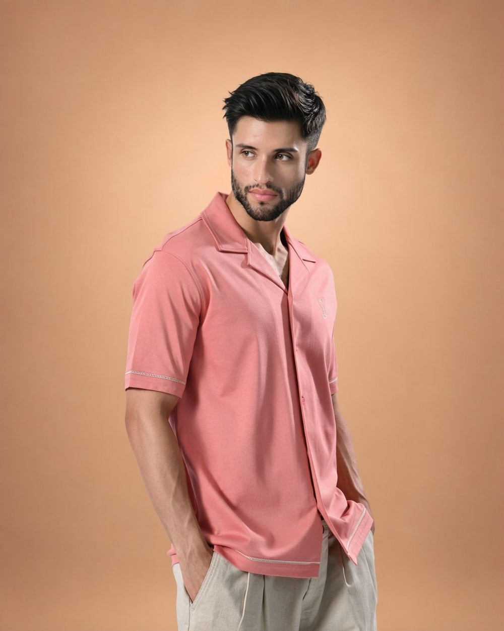Resort Shirt – Coral Blush