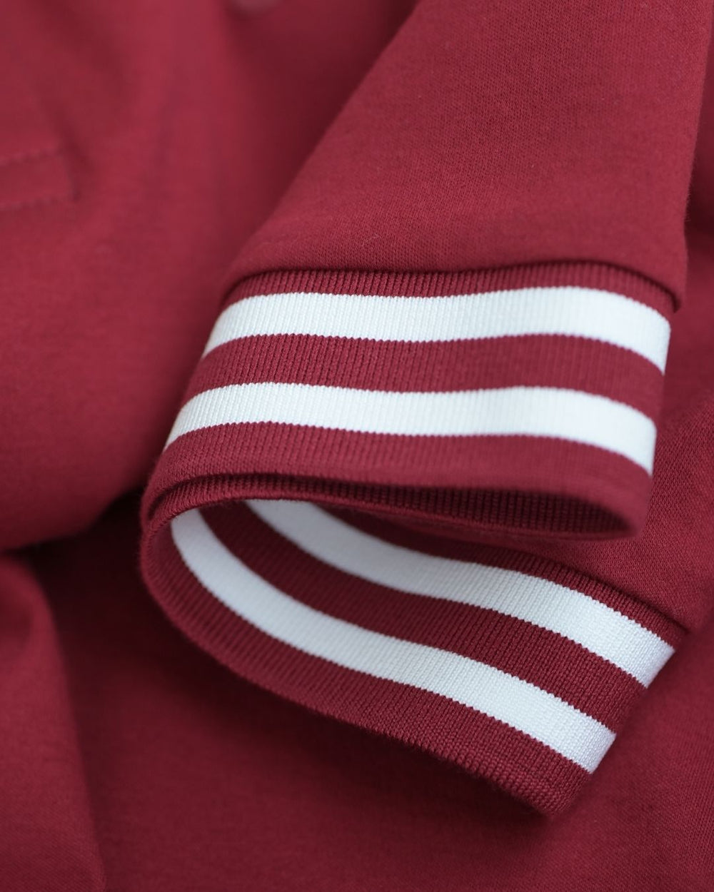 Twin Stripe Polo – Crimson Red