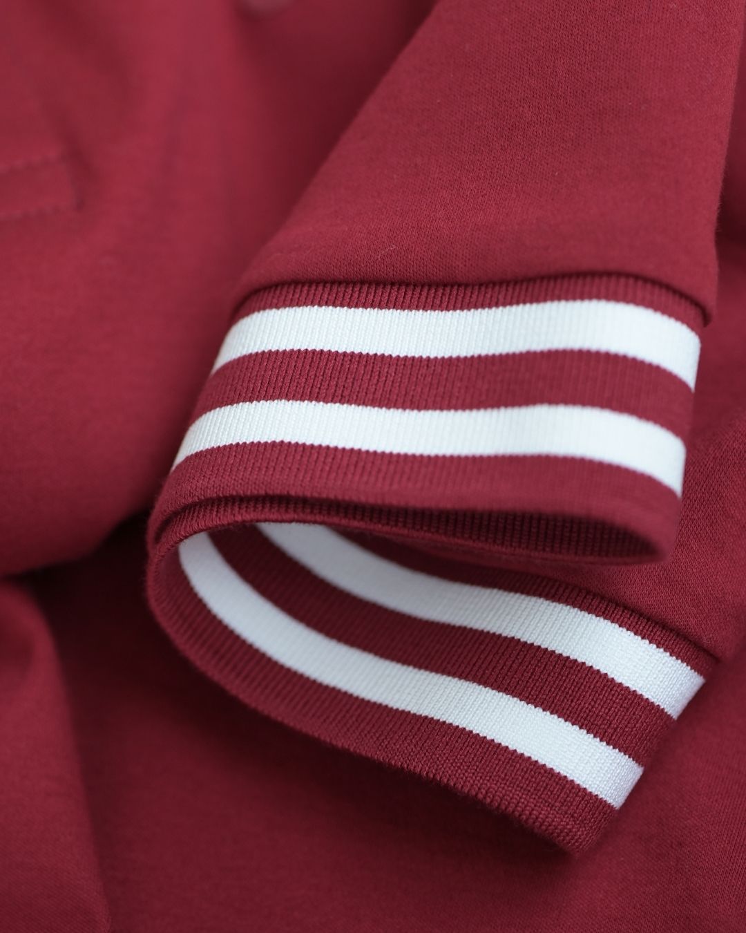 Twin Stripe Polo – Crimson Red