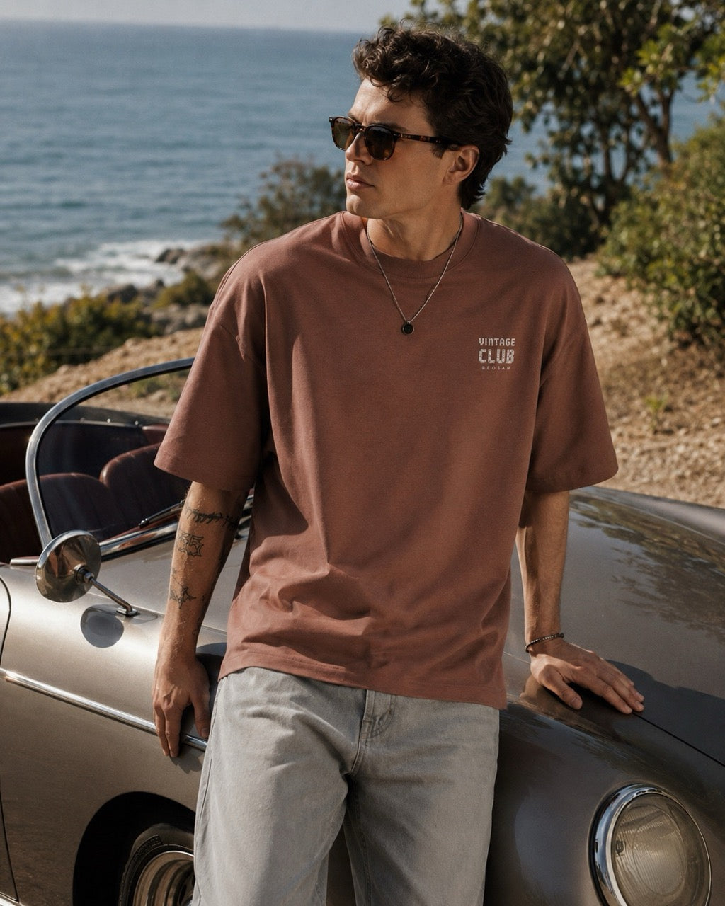 Modern Vintage Tee – Cocoa Brown