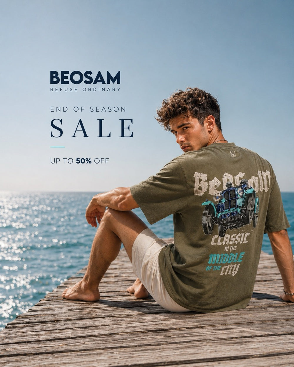 Modern Vintage Tee – Moss Green