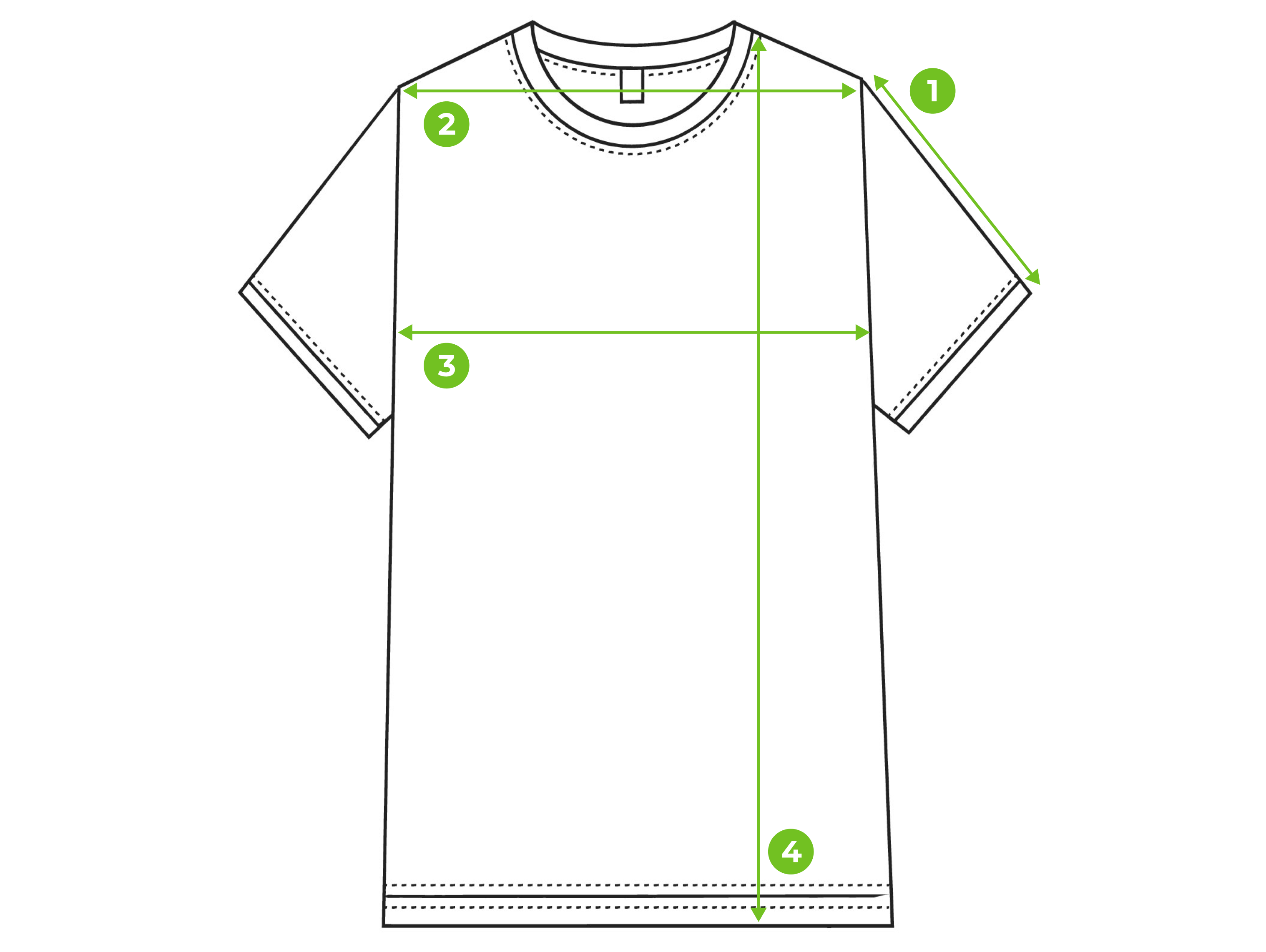 T-shirt measurement guide